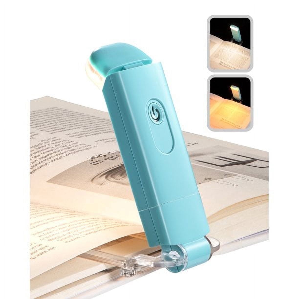 DEWENWILS Amber Book Light, Rechargeable Book Light for Reading in Bed, Clip on Book Light, USB Charging, Brightness Adjustable, Warm White