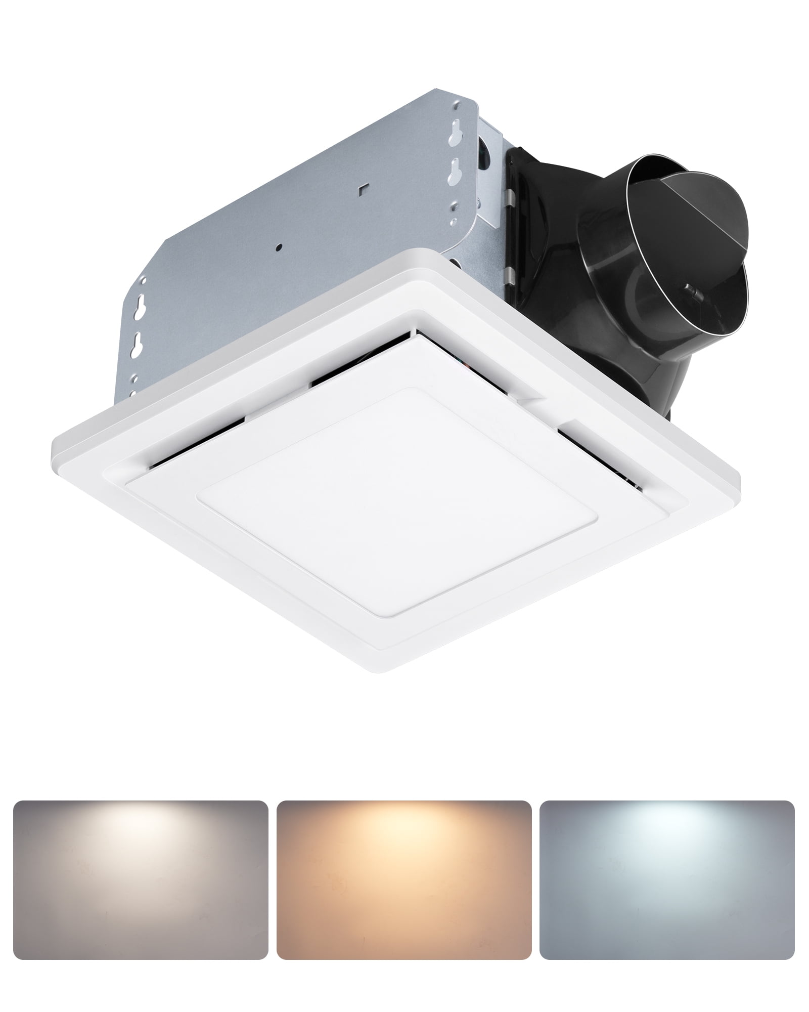 DEWENWILS Bathroom Exhaust Fan with Light, 80 CFM 1.5 Sones Bathroom ...