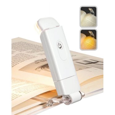 DEWENWILS Book Light Rechargeable 4 Brightness Adjustable for Reading,Amber Reading Lights for Books in Bed, Blue Light Blocking