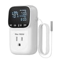 thumbnail image 1 of DEWENWILS Digital Temperature Controller, Heavy Duty 15A/1800W Thermostat Outlet Plug, VA Display Heating Cooling Control Timer, -40℉~210℉, 1 of 8