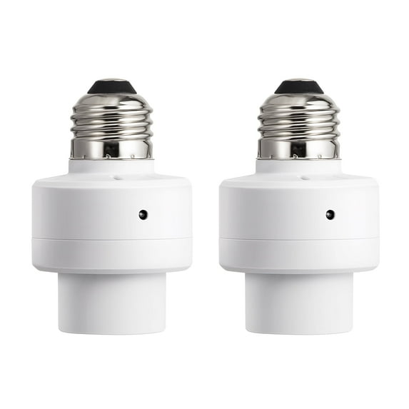 DEWENWILS Dusk to Dawn Light Bulb Sockets E26 with Timer, Light Sensor Socket Indoor/Outdoor, 2 Pack, ETL Listed