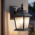 thumbnail image 1 of DEWENWILS Dusk to Dawn Outdoor Wall Light Lantern Sconce 12.4 in. Black, 1 of 8