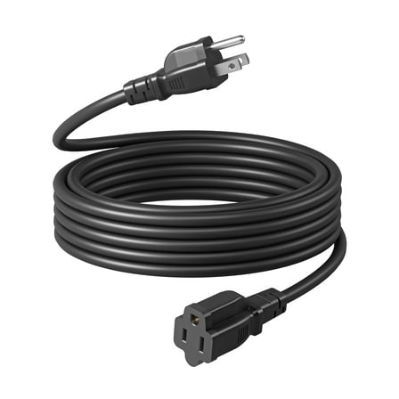 DEWENWILS Extension Cord 20 ft, 16/3 SJTW, 3 Prong Grounded Plug for Indoor Outdoor Appliances, Black