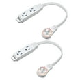 thumbnail image 1 of DEWENWILS 1FT 360° Rotating Flat Plug Extension Cord 3 Prong 16 AWG Grounded Power Strip Power Cable 2 Pack, 1 of 7