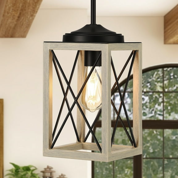 DEWENWILS Farmhouse Pendant Lighting for Kitchen Island, Adjustable Hanging Light Fixtures