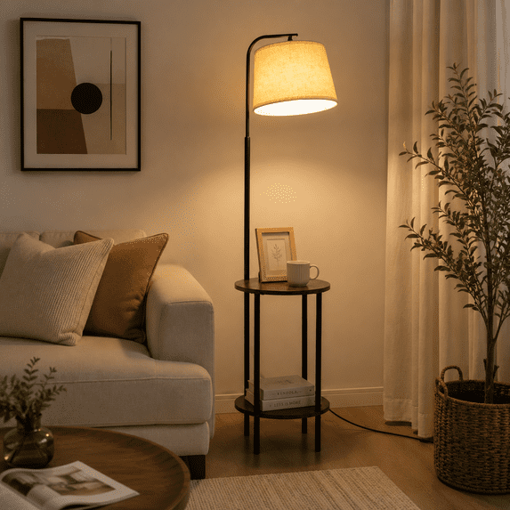 Floor Lamp with Table
