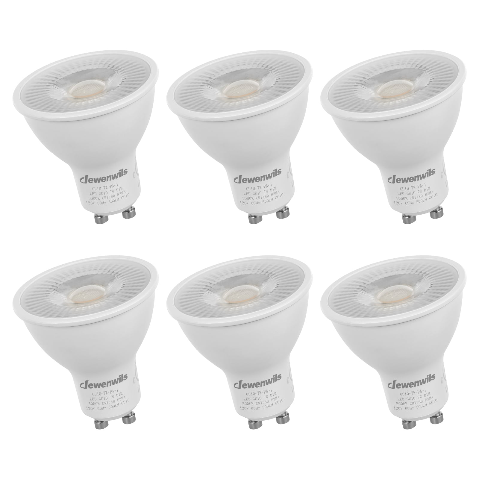 DEWENWILS GU10 LED Dimmable Bulb, Daylight Track Lighting Bulb, 7W Equivalent LED Bulbs, 6 Pack - Walmart.com