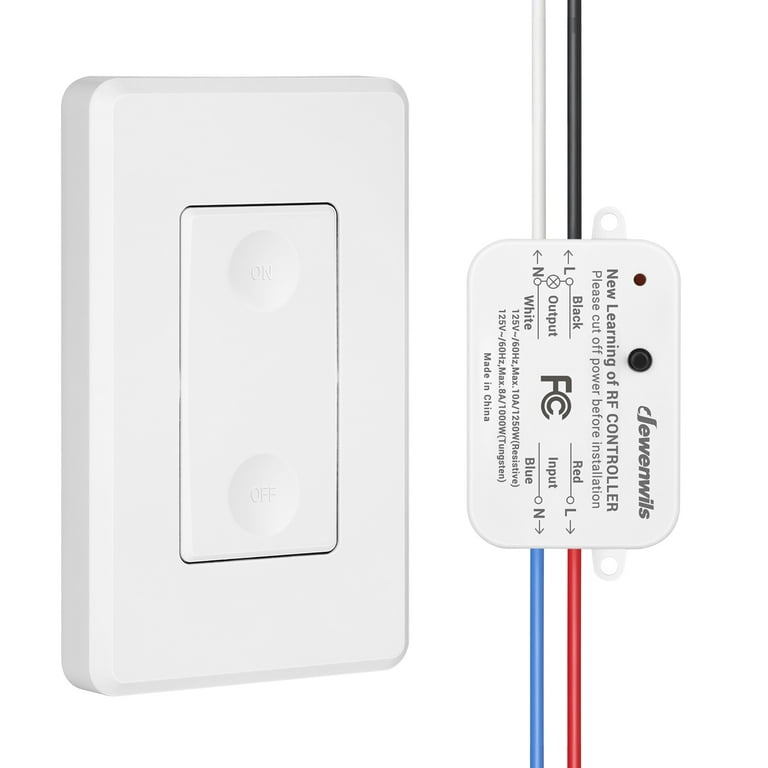 Remote Wireless Light Switch Receiver Kit Wireless Light Switch Kit Remote  Control Wall Switch Kit Smart Wall Switch Wireless Light Switch Receiver