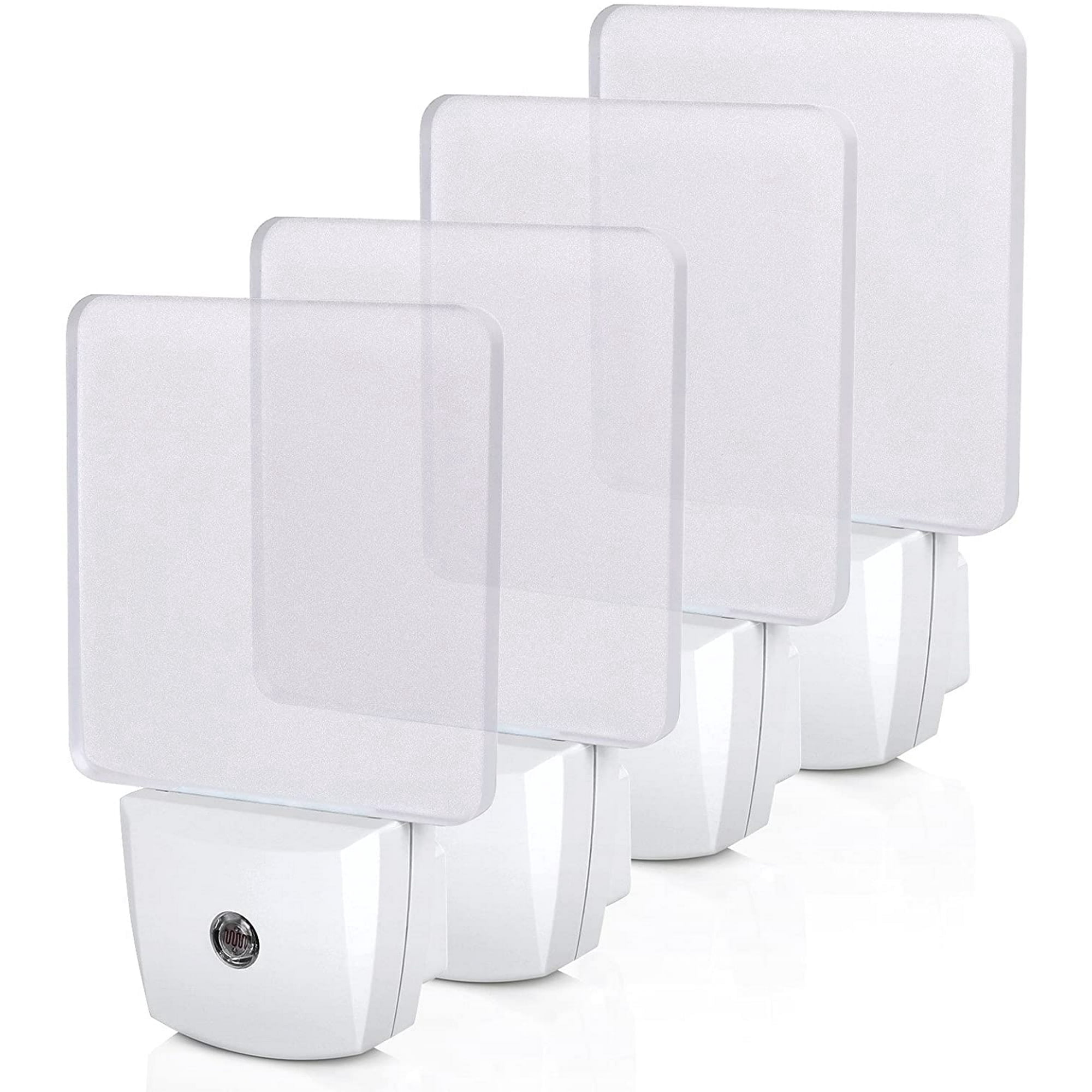 DEWENWILS LED Night Light Plug in with Dusk to Dawn Sensor, Nightlight for Kids Bedroom Bathroom Kitchen Hallway Daylight 4-Pack