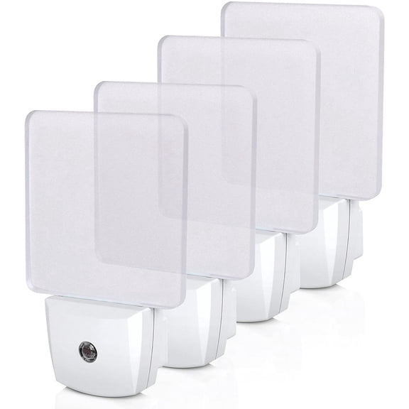 DEWENWILS LED Night Light Plug in with Dusk to Dawn Sensor, Nightlight for Kids Bedroom Bathroom Kitchen Hallway Daylight 4-Pack