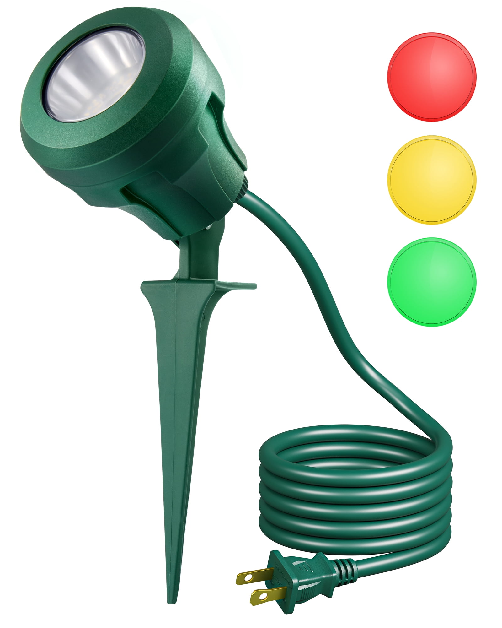 DEWENWILS LED Outdoor Spotlight for holiday trees Plug in Spot Light