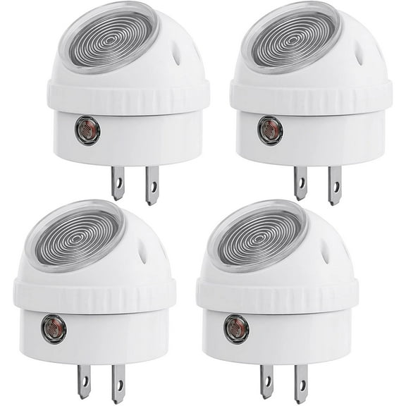 DEWENWILS LED Plug in Night Light with Dusk to Dawn Sensor, 360° Rotating Night Lights, Daylight, 4 Pack