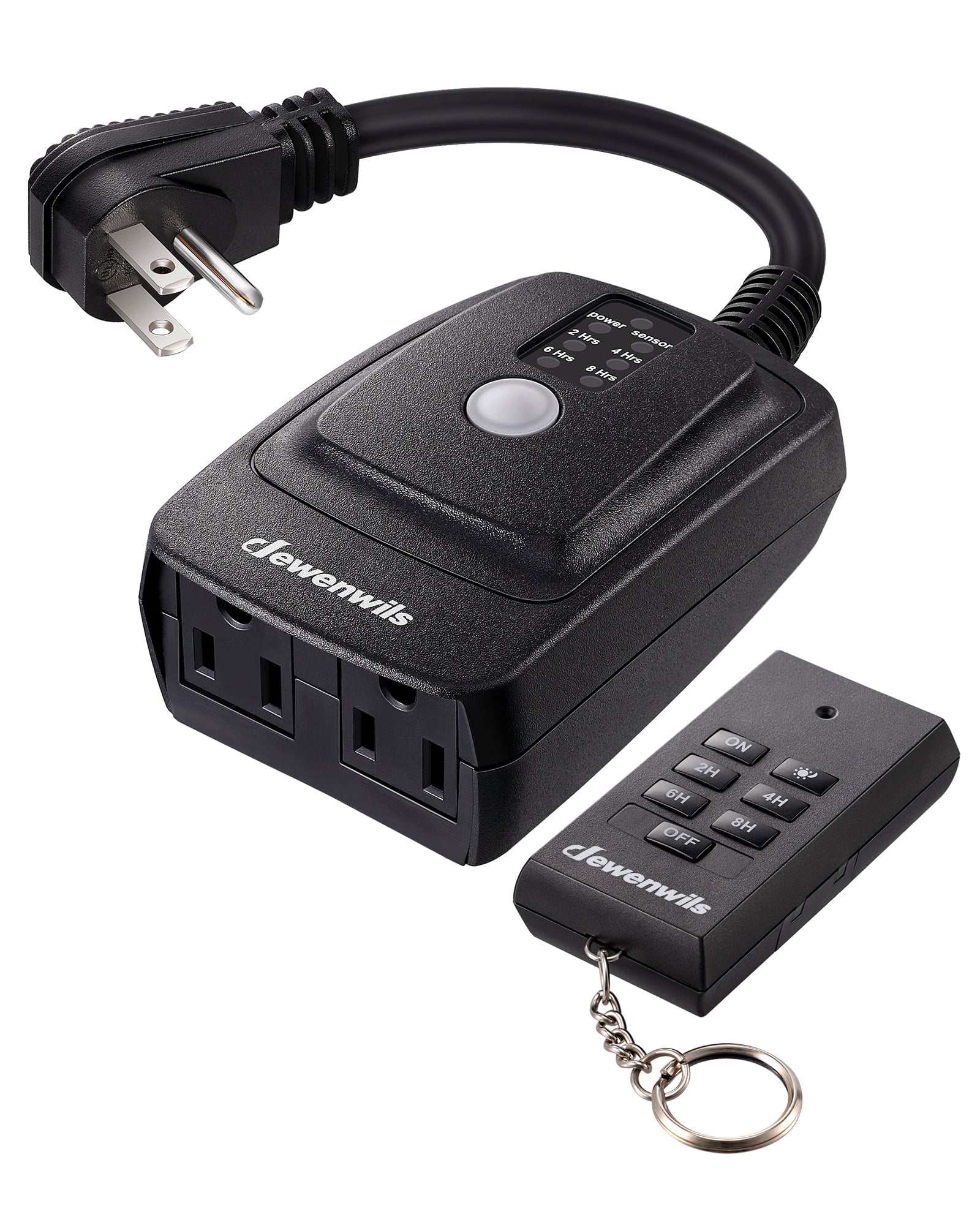 DEWENWILS Light Sensor Outdoor Timer with Remote Control, Plug in Timer