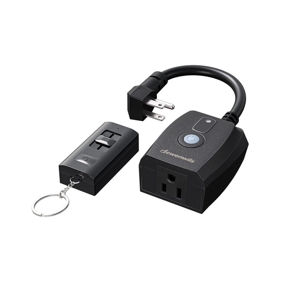 DEWENWILS Outdoor Dimmer Switch for Lights with 100ft Range Stepless Slide Switch Remote Control Dimming Plug