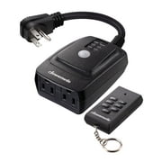 DEWENWILS Outdoor Light Sensor Timer with Remote, Waterproof, Plug in Timer Switch, 100FT Range Remote Control with 2 Grounded Outlets for Outdoor String Lights