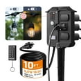 thumbnail image 1 of DEWENWILS Outdoor Power Stake Timer with Photocell,100FT Remote Control, 6 Grounded Outlets, 10FT Extension Cord, Dusk to Dawn Timer for Christmas Lights, Holiday Decoration, Garden Lights, 1 of 10
