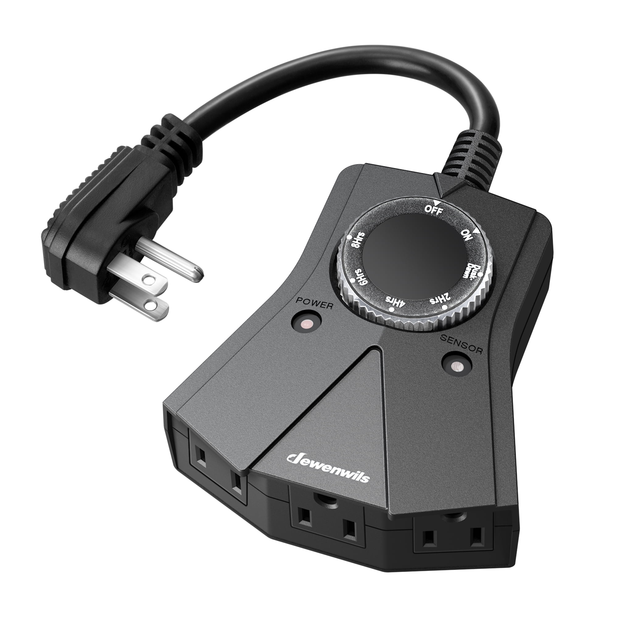 DEWENWILS Outdoor Mechanical Light Timer with 3 Outlets, Dusk to Dawn