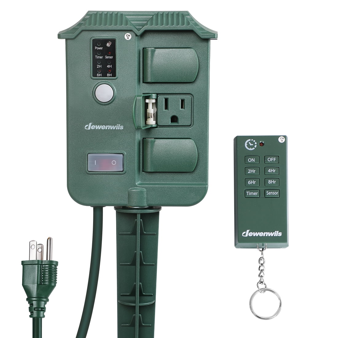 Outdoor Power Stake Timer Waterproof, 100FT Remote Control Outlet Time –  Totality Solutions Inc.
