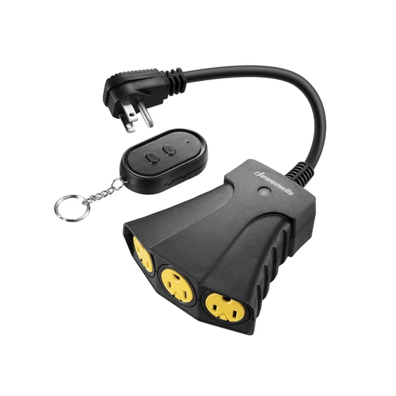 DEWENWILS Outdoor Remote Control Outlet, for Christmas Wireless Electrical Outlets Switch, for indoor/outdoor, Weatherproof, 100Ft Range, 15A