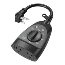 DEWENWILS Dusk to Dawn Sensor Outdoor Timer with 2 Grounded Outlets,Waterproof, 15 Amps, for Decoration/String Lights, ETL Listed