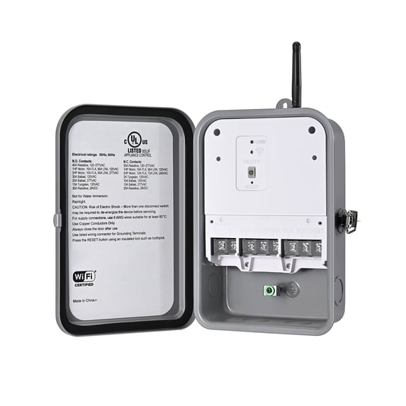 DEWENWILS Pool Pump Timer, 40A 2HP Heavy Duty Wi-Fi Outdoor Smart Switch, Works with Smart Home Assistants, for Water Heater & Pool Equipment, UL Listed