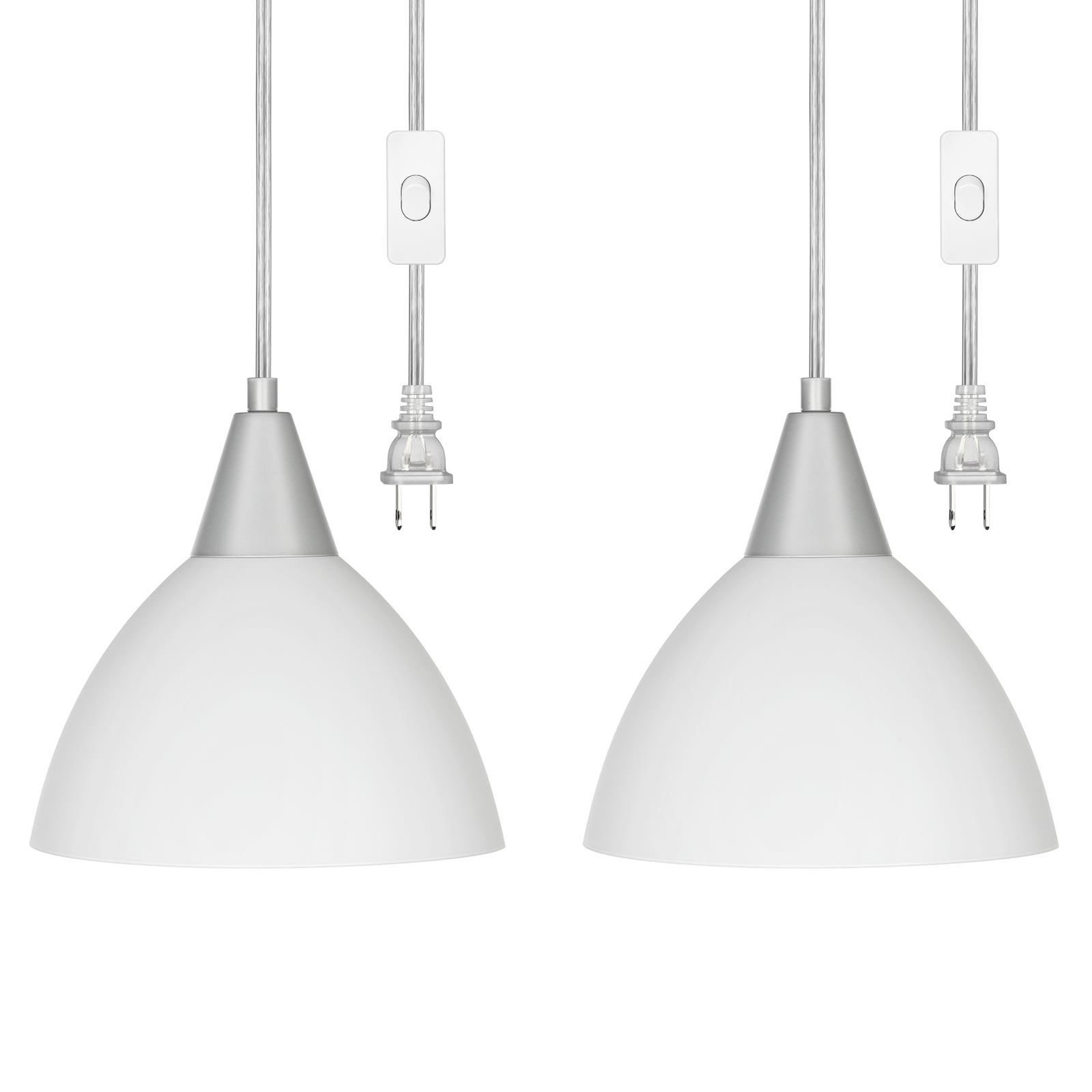 DEWENWILS Plug in Pendant Light, Hanging Light with 15Ft Clear Cord, On