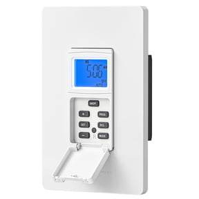 DEWENWILS Programmable In-Wall Digital Timer Switch, 16-On/Off Programs, Countdown (1min-99h59min) & Random & DST, Single-Pole/3-Way, Neutral Wire Required, ETL Listed, White