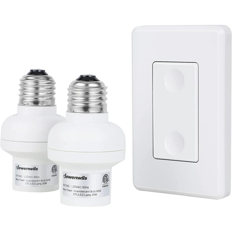 DEWENWILS Remote Control Outlet, 110V 120V 125V 15Amp Wireless Remote Light Switch Outlet Kit for Lights, Fans, Lamps, Christmas Light