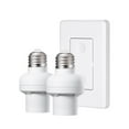 thumbnail image 1 of DEWENWILS Remote Control Light Bulb Socket E26 E27 Bulb Base, for Christmas Wireless Light Switch for Pull Chain Light Fixture, No Wiring, ETL Listed(1 Wall Mounted Switch+2 Socket), 1 of 8