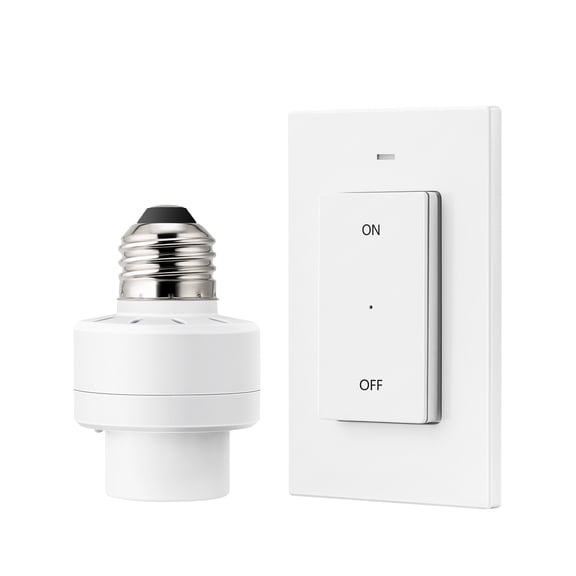 DEWENWILS Remote Control Light Bulb Socket, E26 E27 Bulb Base for Lamp Fixture, 100FT Range, No Wiring Needed