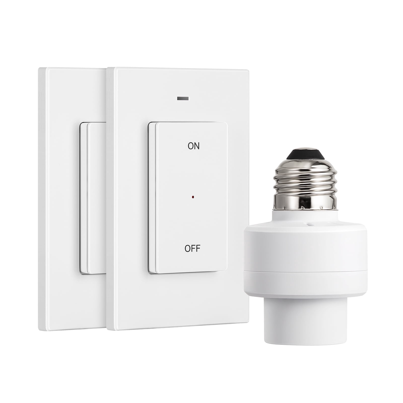 DEWENWILS Remote Control Light Bulb Socket E26 E27,  for Halloween and Christmas Wireless Light Switch for Lamp Light Fixtures 100FT, White