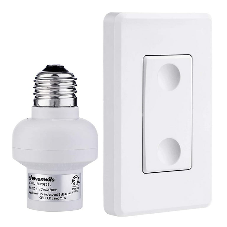 Wireless Light Switch Socket for LED Bulb CFL E26 E27 Remote
