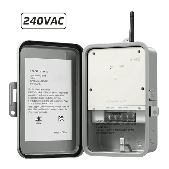 DEWENWILS Smart WiFi Pool Pump Timer, 40A 240VAC 3HP, Heavy Duty, Works with Alexa & Google Assistant