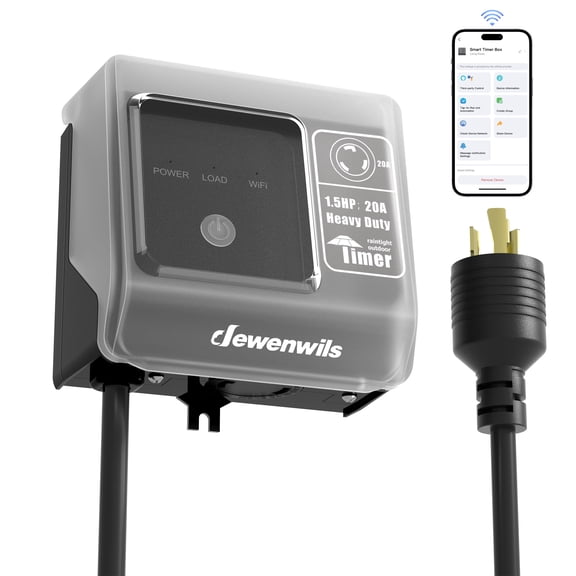 DEWENWILS WiFi Pool Timer, Smart L5-20R Dual Outlet Outdoor Timer, 15A 125V 1HP Heavy Duty Weatherproof Smart Plug, Works with Smart Life, Alexa & Google Home for Pool Pumps, Lights & Chlorinator