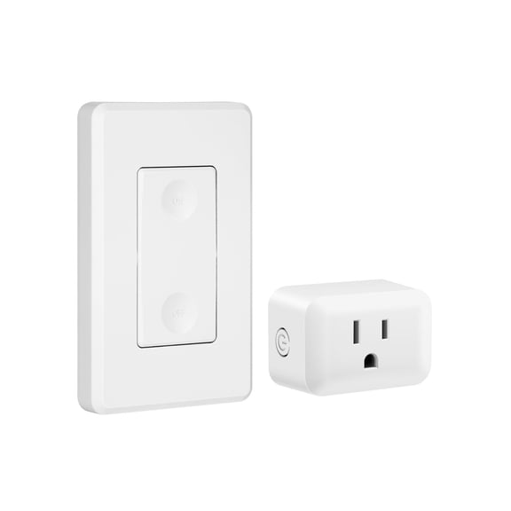 DEWENWILS Wireless Light Switch, Remote Control Outlet Switch for Lamps, Lights, Fans and Household Appliances, 100 FT RF Signal, No Wiring Needed, 15A/1875W, FCC Listed