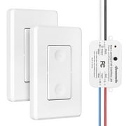 DEWENWILS Wireless Light Switch, Remote Control Switch and Receiver Kit, 100Ft RF Range, (2 Switches and 1 Receiver)