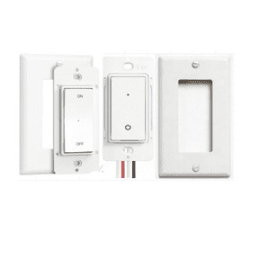 DEWENWILS Wireless Remote Control Switch Kit, Magnetic Base, 15A 120VAC 60Hz, 100ft Range, Single Pole, 14AWG Pre-Stripped Wires, Wall Mount Box Included, White