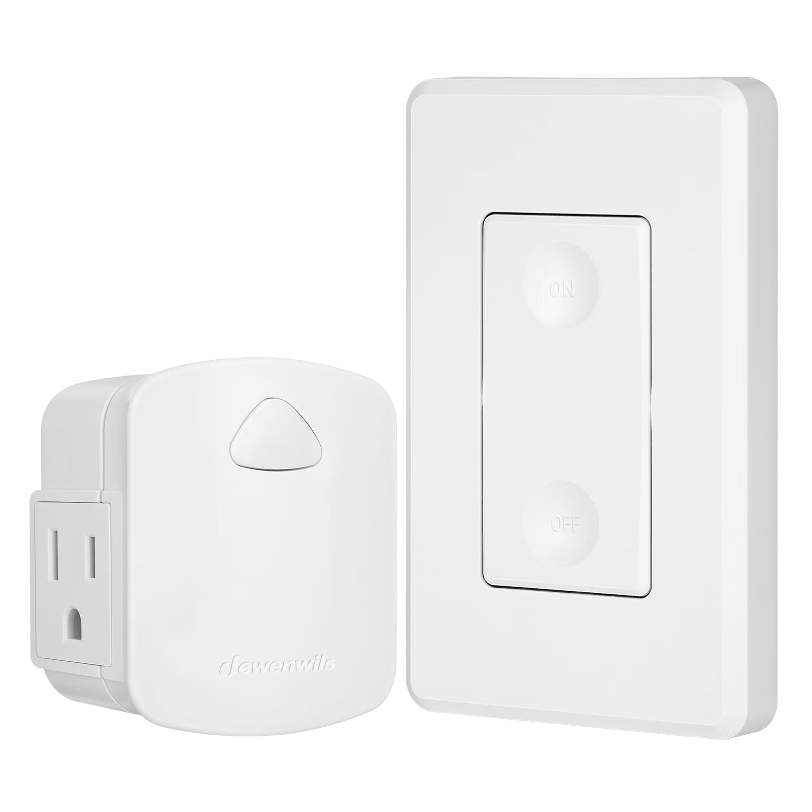 Wireless Remote Control Outlet and Wall Light Switch, 3-Way Switches for  Lamp, Fans and Holiday Decor, No Wiring, Programmable and Expandable, 100ft