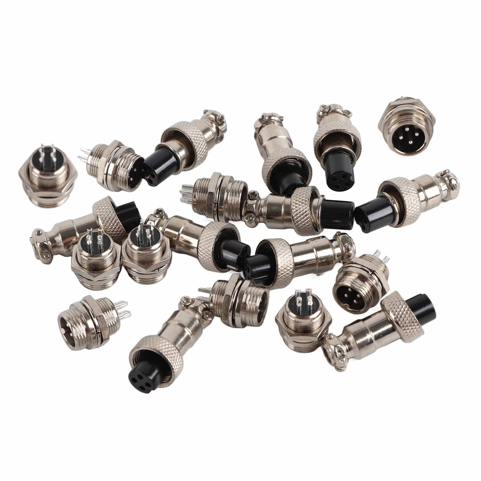 DEWIN 10 Set GX12 2/3/4/5/6 Pines 12mm Enchufe de aviacin Macho + Hembra Conector de Enchufe de Metal