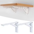 thumbnail image 1 of DEWIN 2 soportes plegables para estantes, soportes plegables triangulares de alta resistencia, soporte de mesa para estante de pared, soporte de fijación de metal, 1 of 8