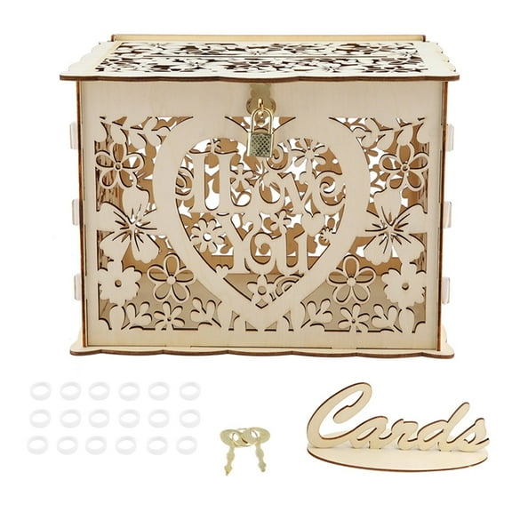 DEWIN Card Box, Wedding Card Box with Keys, DIY Money Gift Box for Birthday Baby Shower Party