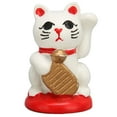 thumbnail image 1 of DEWIN Fortune Cat, Lucky Cat Ornaments Resin Waving Lucky Cat Japanese for Table Restaurant Decoration(PPJAP-06 White), 1 of 8
