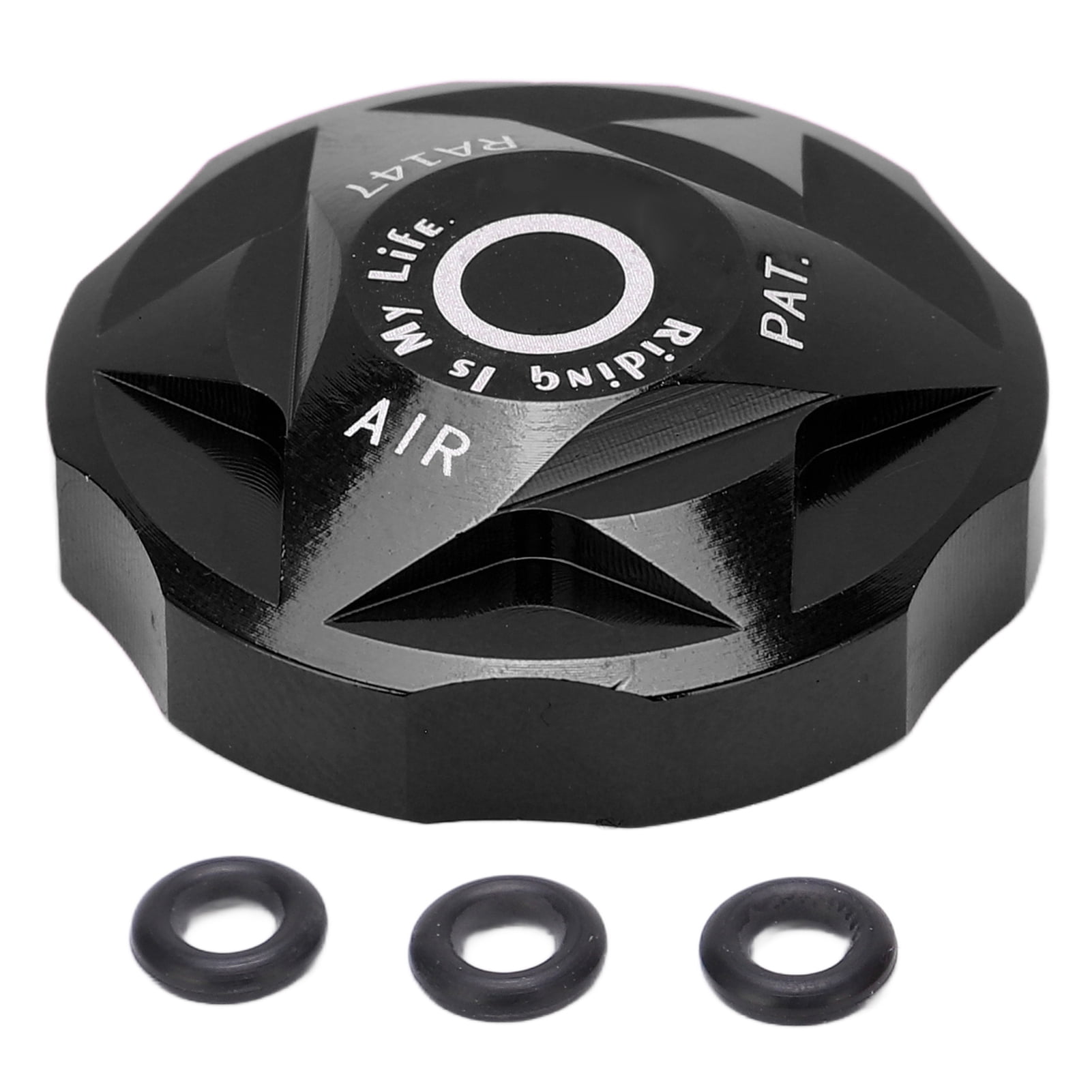 DEWIN Front Fork Air Chamber Cover Bicycle Suspension Fork Air Gas Valve Cap Aluminium Alloy for Mountain Bike black Walmart