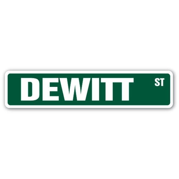 DEWITT Street Sign Childrens Name Room Sign | Indoor/Outdoor | 18" Wide