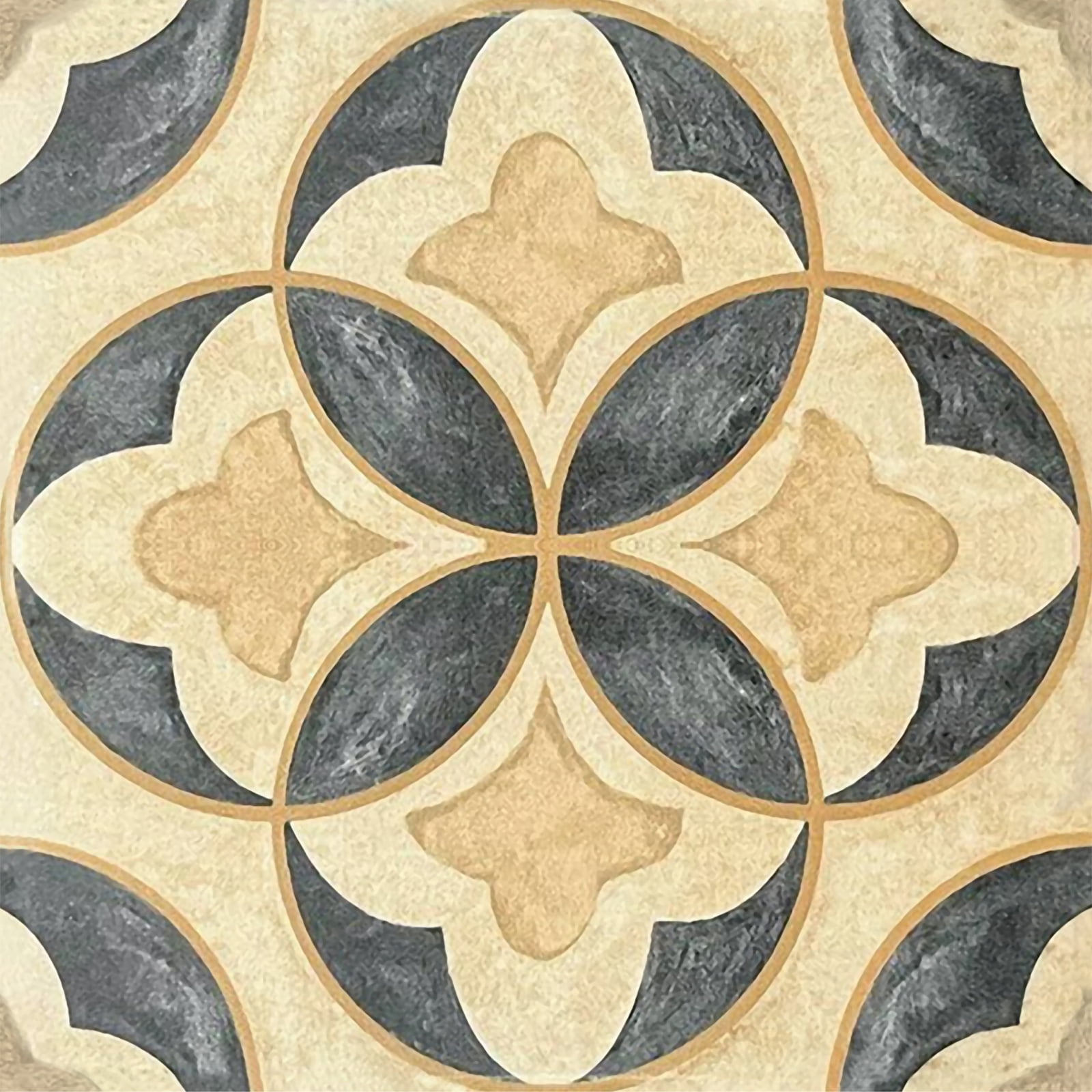 DEWOO 10PCS 12" x 12" Peel and Stick Floor Tiles, Vintage Floral Removable Self Adhesive Vinyl Flooring Stickers, Renter Friendly DIY Tile for Kitchen Entryway Bathroom Living Room