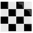 thumbnail image 1 of DEWOO 10 Sheet Thicker Peel and Stick Backsplash, Self-Adhesive Wall Tiles for Kitchen Bathroom, Vinyl Material, Easy to Install, 12"x12", Black, 1 of 12