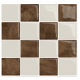 thumbnail image 1 of DEWOO 10 Sheet Thicker Peel and Stick Backsplash, Self-Adhesive Wall Tiles for Kitchen Bathroom, Vinyl Material, Easy to Install, 12"x12", Brown, 1 of 12