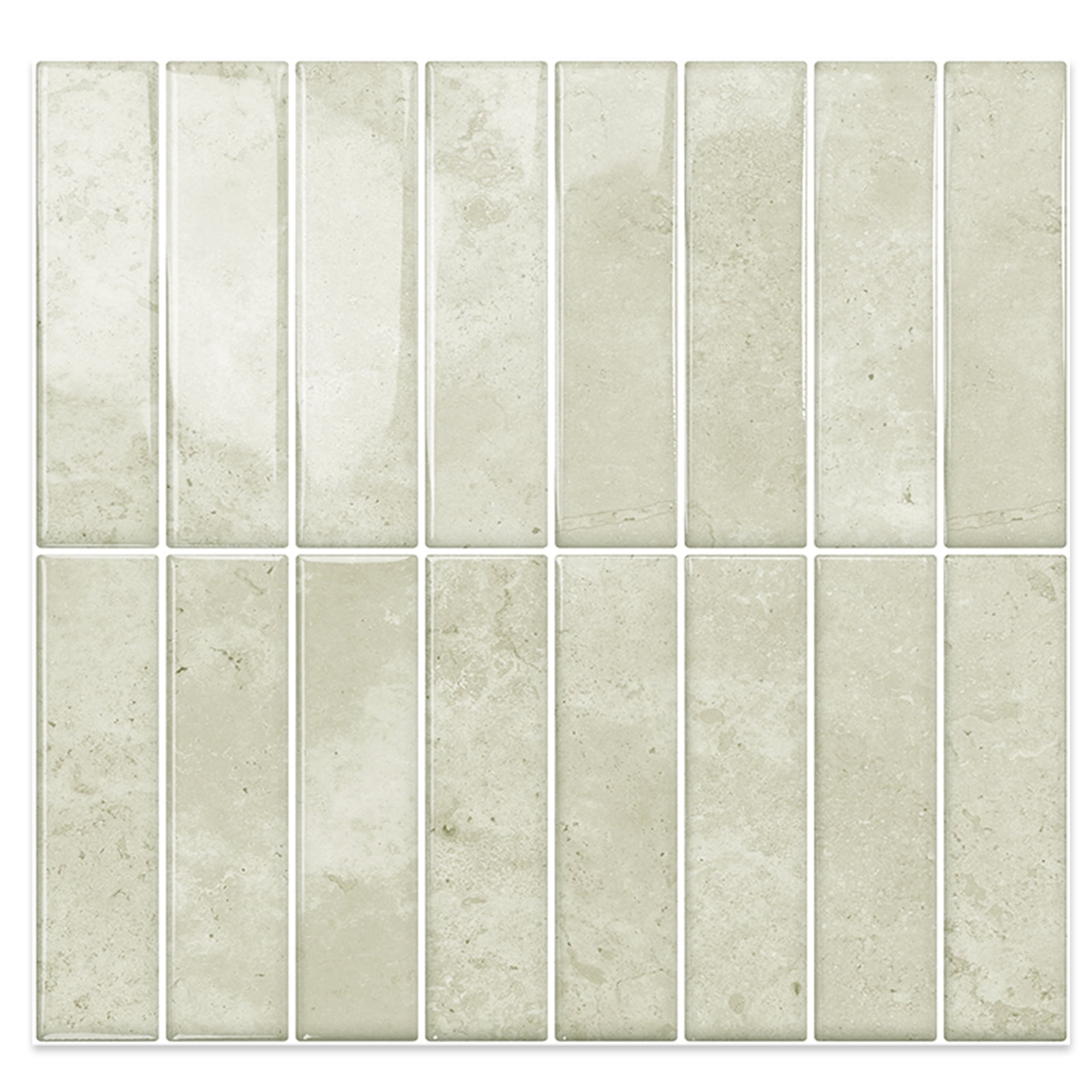 DEWOO 10 Sheet Thicker Peel and Stick Backsplash Tile,3D Self Adhesive Wall Tiles Stick on Backsplash for Kitchen,Bathroom,Camper (12"×12",Beige)