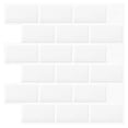 thumbnail image 1 of DEWOO 10-Sheet White Peel and Stick Subway Tile Backsplash Self Adhesive Brick Stickers for Kitchen Bathroom Wall (12"×12"), 1 of 15