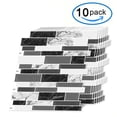 thumbnail image 1 of DEWOO 10 Sheets Peel and Stick Tile Backsplash, Stick on Wall Tiles, Self Adhesive Tile Sticker for Kitchen Backsplash and Bathroom(12"x12",Black Marble), 1 of 11